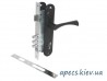 Замок врізний Avers 2800 with BP + ручки на планці ASPECT РП-85.23 (UA) чорна