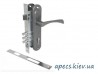 Замок врезной Avers 2800 with BP + ручки на планке ASPECT РП-85.23 (UA) серебро