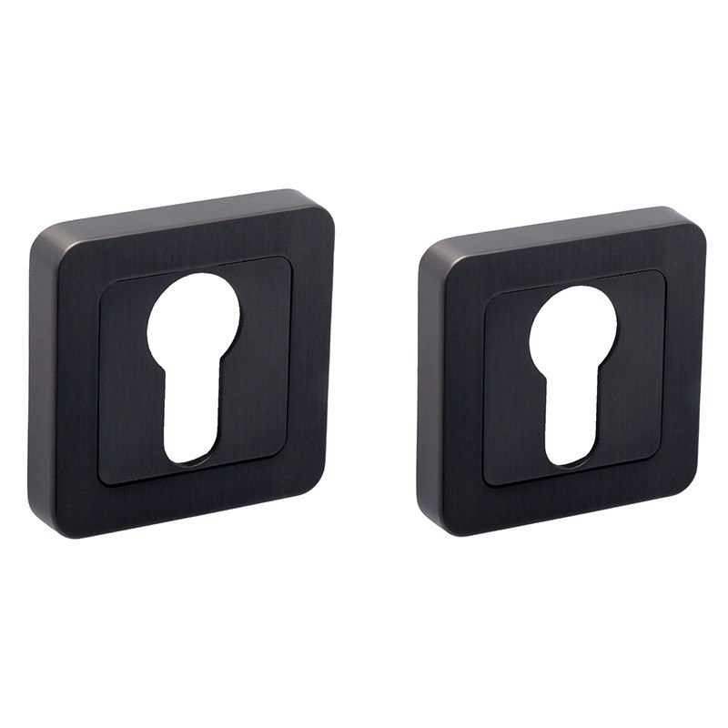 Накладка под цилиндр Safita PZ SQ MSB (матовый графит)